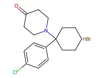 4-Piperidone, 1-(1-(p-chlorophenyl)cyclohexyl)-, hydrobromide structure