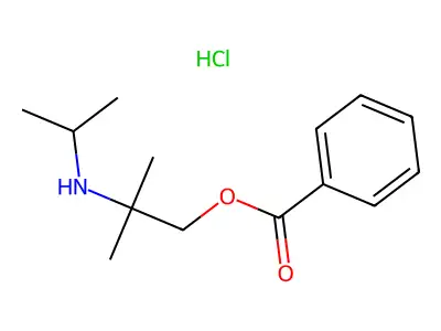 1-Propanol, 2-(isopropylamino)-2-methyl-, benzoate (ester), hydrochloride structure