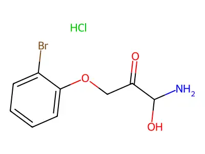 2-Propanone, 1-(o-bromophenoxy)-3-hydroxyamino-, hydrochloride, dl- structure