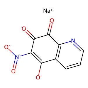 7-Hydroxy-6-nitro-5,8-quinolinedione sodium salt structure