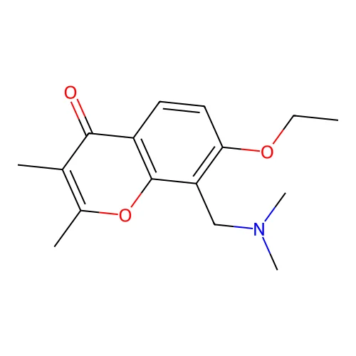 8-[(Dimethylamino)methyl]-7-ethoxy-2,3-dimethylchromen-4-one structure