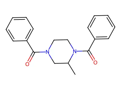1,4-Dibenzoyl-2-methylpiperazine structure
