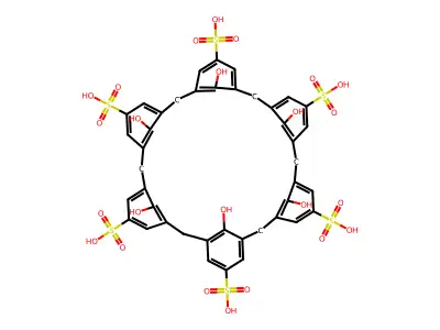 4-Sulfocalix[6]arene Hydrate structure