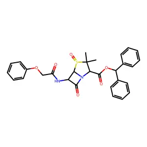 Benzhydryl penicillin V sulfoxide structure