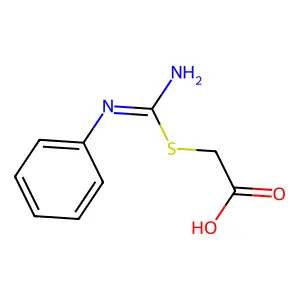 2-(N'-phenylcarbamimidoyl)sulfanylacetic Acid structure