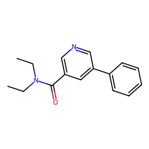 3-Pyridinecarboxamide, N,N-diethyl-5-phenyl- structure