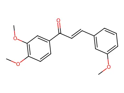 (2E)-1-(3,4-dimethoxyphenyl)-3-(3-methoxyphenyl)prop-2-en-1-one structure
