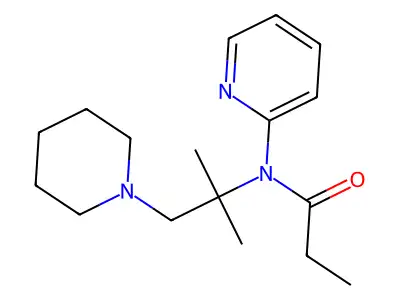 Propionamide, N-(1,1-dimethyl-2-piperidinoethyl)-N-2-pyridyl-, (E)- structure
