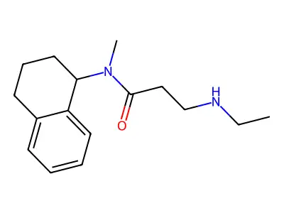 3-(Ethylamino)-N-methyl-N-(1,2,3,4-tetrahydro-1-naphthyl)propionamide structure