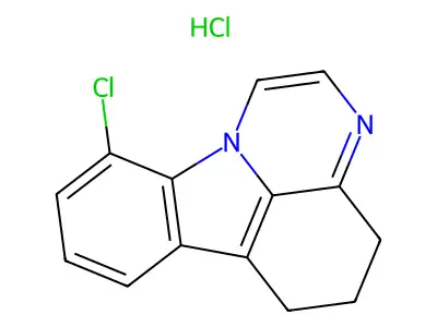 4H-Pyrazino(3,2,1-jk)carbazole, 5,6-dihydro-10-chloro-, hydrochloride structure