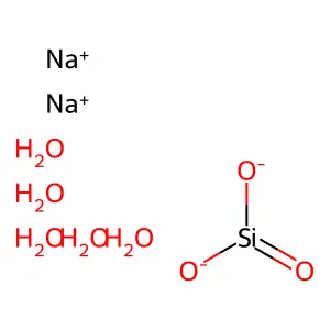 Silicic acid (H2SiO3), disodium salt, pentahydrate structure