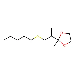 1,3-Dioxolane, 2-methyl-2-(1-methyl-2-(pentylthio)ethyl)- structure