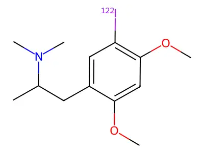 2,4-Dimethoxy-N,N-dimethyl-5-iodo(122I)-phenylisopropylamine structure