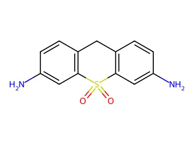 9H-Thioxanthene-3,6-diamine, 10,10-dioxide structure