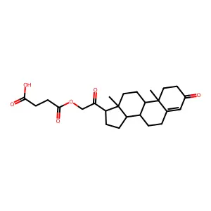21-Hydroxypregn-4-ene-3,20-dione 21-(hydrogen succinate) structure