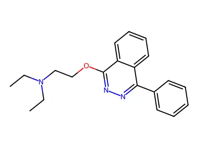 N,N-diethyl-2-(4-phenylphthalazin-1-yl)oxyethanamine structure