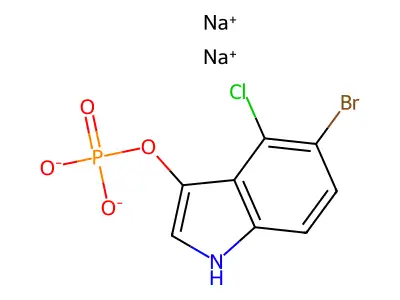 5-Bromo-4-chloro-1H-indol-3-yl phosphate sodium structure