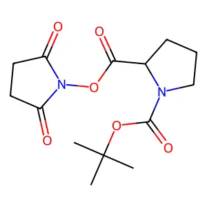 2,5-Dioxopyrrolidin-1-yl 1-(tert-butoxycarbonyl)prolinate structure