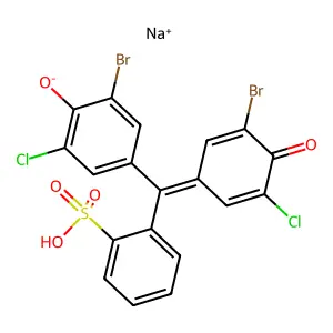 Bromochlorophenol Blue sodium salt structure