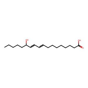 13-Hydroxyoctadeca-9,11-dienoic acid structure