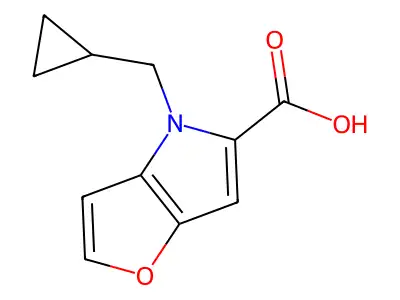 4-(cyclopropylmethyl)-4H-furo[3,2-b]pyrrole-5-carboxylic acid structure