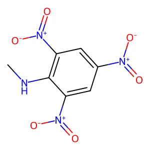 N-methyl-2,4,6-trinitroaniline structure