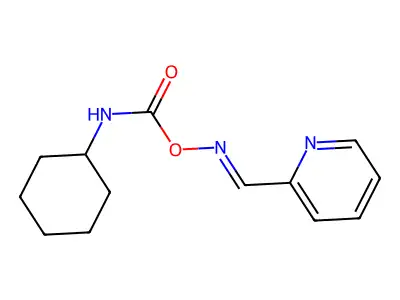 (pyridin-2-ylmethylideneamino) N-cyclohexylcarbamate structure