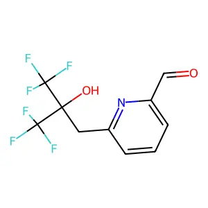 2-Pyridinecarboxaldehyde, 6-(2-hydroxy-3,3,3-trifluoro-2-(trifluoromethyl)propyl)- structure