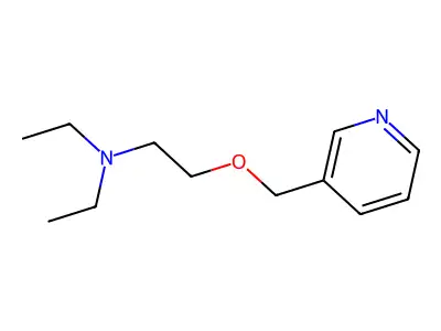 Pyridine, 3-((2-(diethylamino)ethoxy)methyl)- structure