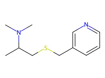 Pyridine, 3-(((2-(dimethylamino)propyl)thio)methyl)- structure