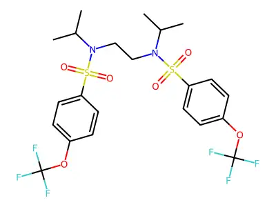 (ISOPROPYL)(2-((ISOPROPYL)((4-(TRIFLUOROMETHOXY)PHENYL)SULFONYL)AMINO)ETHYL)((4-(TRIFLUOROMETHOXY)PHENYL)SULFONYL)AMINE structure