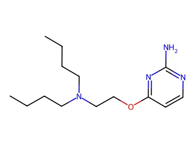 Pyrimidine, 2-amino-4-(2-dibutylaminoethoxy)- structure