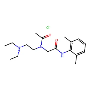 2',6'-Acetoxylidide, 2-(N'-(2-(diethylamino)ethyl)acetamido)-, hydrochloride structure