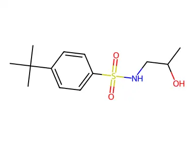 4-tert-butyl-N-(2-hydroxypropyl)benzenesulfonamide structure