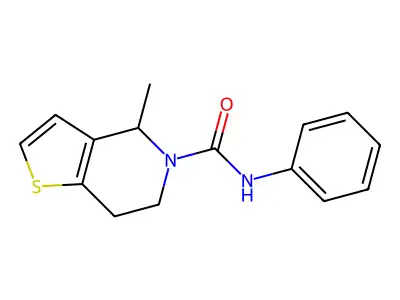 4-methyl-N-phenyl-4H,5H,6H,7H-thieno[3,2-c]pyridine-5-carboxamide structure