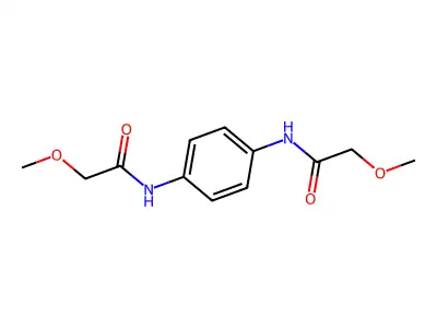n,n'-(1,4-Phenylene)bis(2-methoxyacetamide) structure