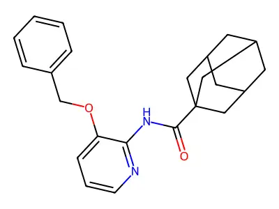 N-(3-phenylmethoxypyridin-2-yl)adamantane-1-carboxamide structure