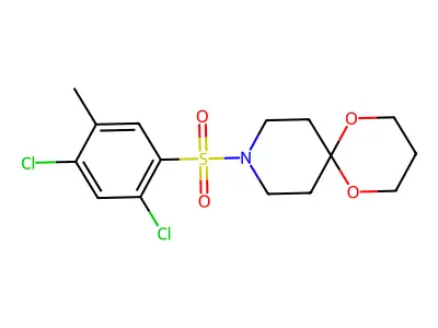 9-((2,4-Dichloro-5-methylphenyl)sulfonyl)-1,5-dioxa-9-azaspiro[5.5]undecane structure