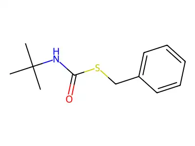 S-benzyl tert-butylthiocarbamate structure