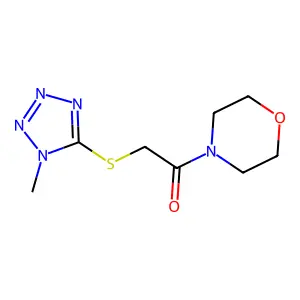 2-(1-Methyltetrazol-5-yl)sulfanyl-1-morpholin-4-ylethanone structure