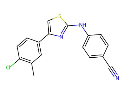 4-((4-(4-Chloro-3-methylphenyl)-2,5-thiazolyl)amino)benzenecarbonitrile structure