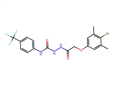 2-(4-BROMO-3,5-DIMETHYLPHENOXY)-N-((N-(4-(TRIFLUOROMETHYL)PHENYL)CARBAMOYL)AMINO)ETHANAMIDE structure