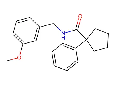 N-[(3-methoxyphenyl)methyl]-1-phenylcyclopentane-1-carboxamide structure