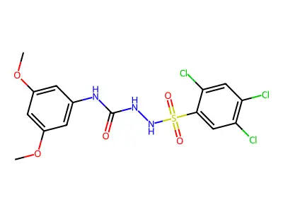 1-(3,5-Dimethoxyphenyl)-3-[(2,4,5-trichlorophenyl)sulfonylamino]urea structure