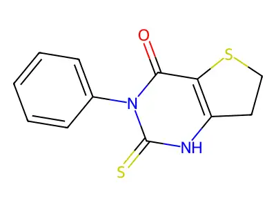 3-phenyl-2-thioxo-2,3,6,7-tetrahydrothieno[3,2-d]pyrimidin-4(1H)-one structure