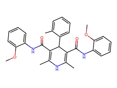 1,4-Dihydro-N3,N5-bis(2-methoxyphenyl)-2,6-dimethyl-4-(2-methylphenyl)-3,5-pyridinedicarboxamide structure