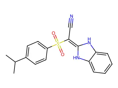 2-(3-HYDROBENZIMIDAZOL-2-YLIDENE)-2-((4-(ISOPROPYL)PHENYL)SULFONYL)ETHANENITRILE structure