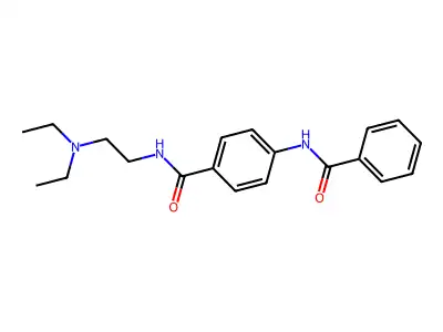 4-Benzamido-N-(2-(diethylamino)ethyl)benzamide structure