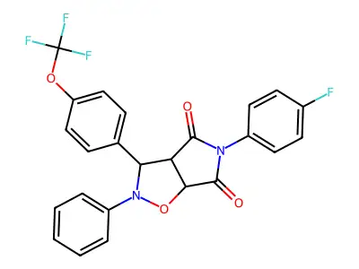 5-(4-fluorophenyl)-2-phenyl-3-[4-(trifluoromethoxy)phenyl]dihydro-2H-pyrrolo[3,4-d][1,2]oxazole-4,6(3H,5H)-dione structure