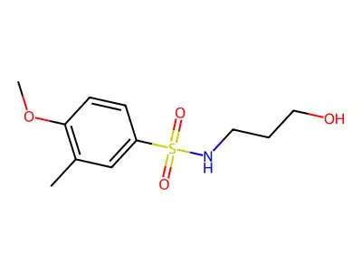 N-(3-hydroxypropyl)-4-methoxy-3-methylbenzenesulfonamide structure